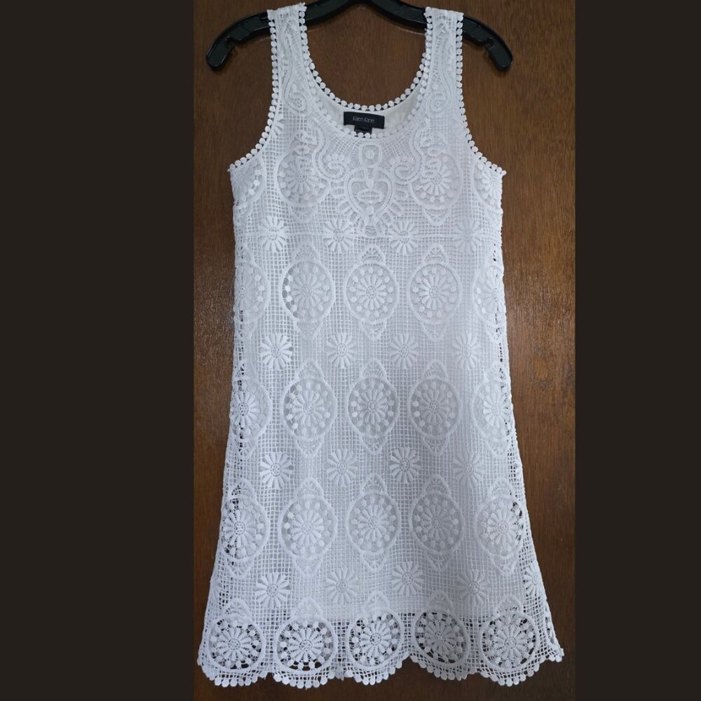 Karen Kane XS white crochet lace dress